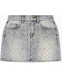 ARMANI EXCHANGE - Skirt Slim-Fit Denim - Lyst