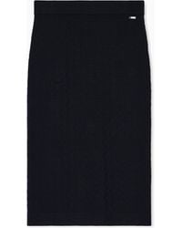 ARMANI EXCHANGE - Jacquard Knit Midi Skirt From Monogram - Lyst