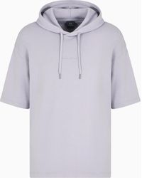ARMANI EXCHANGE - Short-Sleeved Sweatshirt With Logo - Lyst