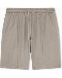 ARMANI EXCHANGE - Cotton Twill Drawstring Bermuda Shorts - Lyst