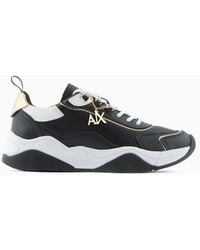 Armani Exchange - Logo Charm Leather Sneakers - Lyst