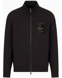 Armani Exchange - Full Zip Sweatshirt In Asv Organic Cotton - Lyst