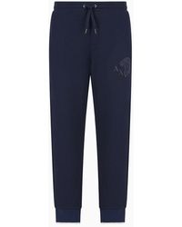 Armani Exchange - Cotton Jogger Trousers With Side Print - Lyst