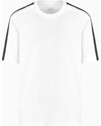 ARMANI EXCHANGE - T-Shirt Regular Fit Con Bande Logate - Lyst