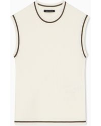 ARMANI EXCHANGE - Recycled Viscose V-Neck Top - Lyst