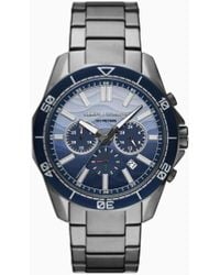 ARMANI EXCHANGE - Montre Chronographe En Acier Inoxydable Gris Foncé - Lyst