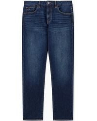 ARMANI EXCHANGE - Straight-Leg Washed Stretch Cotton Denim Jeans Essential - Lyst