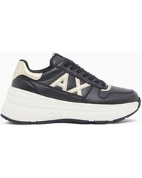 ARMANI EXCHANGE - Sneakers With Metallic Details And Rubber Sole - Lyst