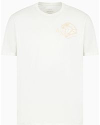 Armani Exchange - T-shirt Regular Fit In Cotone Con Ricamo Sul Petto - Lyst