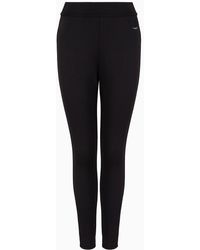 Armani Exchange - Leggings In Stretch Fabric With Zip - Lyst