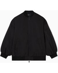 ARMANI EXCHANGE - Bomber Jacket With Ruffles On The Back - Lyst