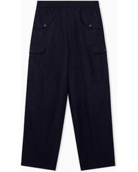 ARMANI EXCHANGE - Oversized Fit Trousers Cotton Poplin - Lyst