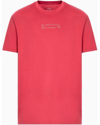 ARMANI EXCHANGE - T-Shirt Im Regular Fit Mit Logo-Schriftzug - Lyst