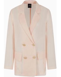 ARMANI EXCHANGE - Double-Breasted Jacket - Lyst