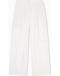 ARMANI EXCHANGE - Wide Trousers With Pleats - Lyst