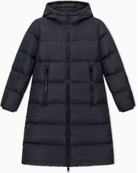 ARMANI EXCHANGE - Quilted Down Puffer Coat With A Hood And Zip Pockets Icon - Lyst