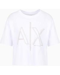 Armani Exchange - Camisetas De Tipo Crop - Lyst