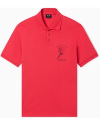 ARMANI EXCHANGE - Classic Cotton Pique Polo With Horse - Lyst