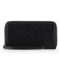 Armani Exchange - Zip Around Wallet With Branded Key Ring - Lyst