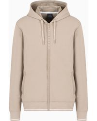 ARMANI EXCHANGE - Sudadera Básica Con Capucha Y Cremallera De Felpa Francesa Elástica - Lyst