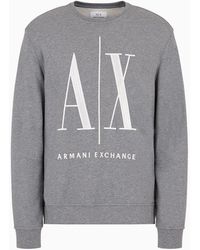 Armani Exchange - Armani Exchange - Icon Logo Crew Neck Sweatshirt - Lyst