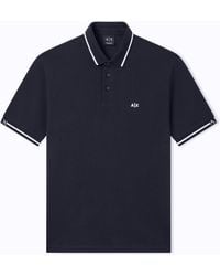 ARMANI EXCHANGE - Classic And Refined Cotton Piqué Polo Shirt - Lyst