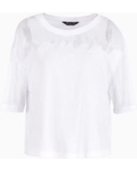 Armani Exchange - T-shirts Raccourcis - Lyst