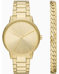 ARMANI EXCHANGE - Set Con Orologio A Tre Sfere E Bracciale - Lyst