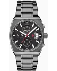 ARMANI EXCHANGE - Chronograph Gunmetal Stainless Steel Watch - Lyst
