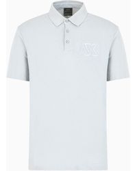 Armani Exchange - Regular Fit Cotton Polo Shirt With Short Sleeves And Logo - Lyst