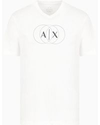 Armani Exchange - T-shirt Regular Fit In Cotone Organico Asv Con Scollo A V - Lyst