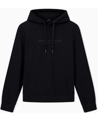 ARMANI EXCHANGE - Regular Fit French Terry Hoodie With A Logo Print Essential - Lyst