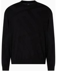 ARMANI EXCHANGE - Suéter De Mezcla De Viscosa Con Letras En Jacquard - Lyst