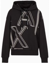 Armani Exchange - A | X Armani Exchange Ax Outline Logo Print Hoodie Sweatshirt - Lyst