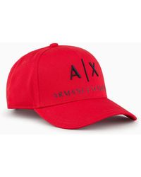 Armani Exchange - Cotton Hat With Visor - Lyst