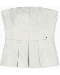 ARMANI EXCHANGE - Flared Top With Pleats - Lyst