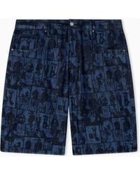 ARMANI EXCHANGE - Light Wash Denim Shorts - Lyst
