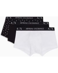 Armani Exchange - Pack 3 Boxer In Jersey Stretch - Lyst