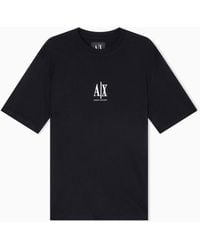 ARMANI EXCHANGE - Regular Fit Cotton Jersey T-Shirt With A Logo Icon - Lyst