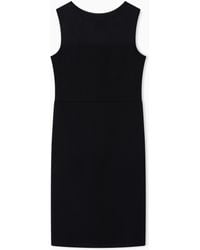 ARMANI EXCHANGE - Stretch Sheath Dress With A Mesh Insert Icon - Lyst