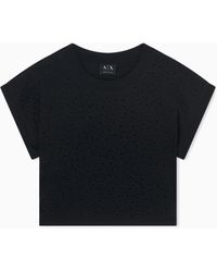 ARMANI EXCHANGE - Cropped T-Shirt - Lyst