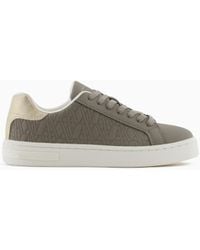 ARMANI EXCHANGE - Sneakers With Matching Embroidered Logo And Metal Detail - Lyst