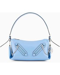 Armani Exchange - Shoulder Bag With Decorative Zips - Lyst