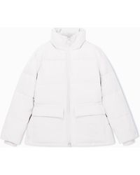 ARMANI EXCHANGE - Quilted Nylon Twill Puffer Jacket With A High Collar - Lyst