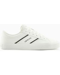 Armani Exchange - Contrasting Logo Band Sneakers - Lyst