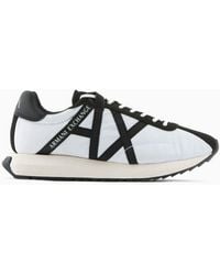 Armani Exchange - Sneakers In Technical Fabric Mesh And Suede - Lyst