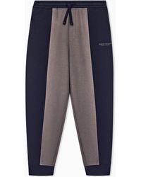 ARMANI EXCHANGE - Regular Fit Trousers Bonded Stretch Cotton Jersey - Lyst