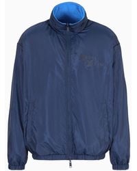 Armani Exchange - Windbreaker In Two-tone Asv Recycled Fabric - Lyst