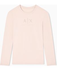 ARMANI EXCHANGE - T-Shirt À Manches Longues Avec Logo - Lyst