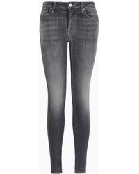 Armani Exchange - J01 Super Skinny Jeans In Comfort Cotton Denim Indigo - Lyst